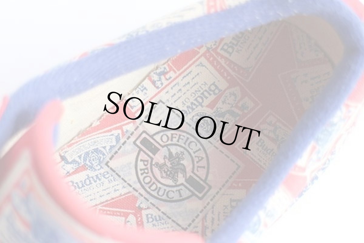 画像7: 80s Budweiserバドワイザー Bud KING OF BEERS 総柄 サイドテープ キャンバス スニーカー 8.5 (7)