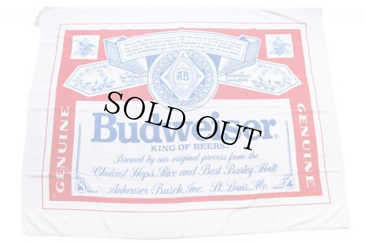 画像2: 80s Budweiserバドワイザー コットン タオルケット (2)