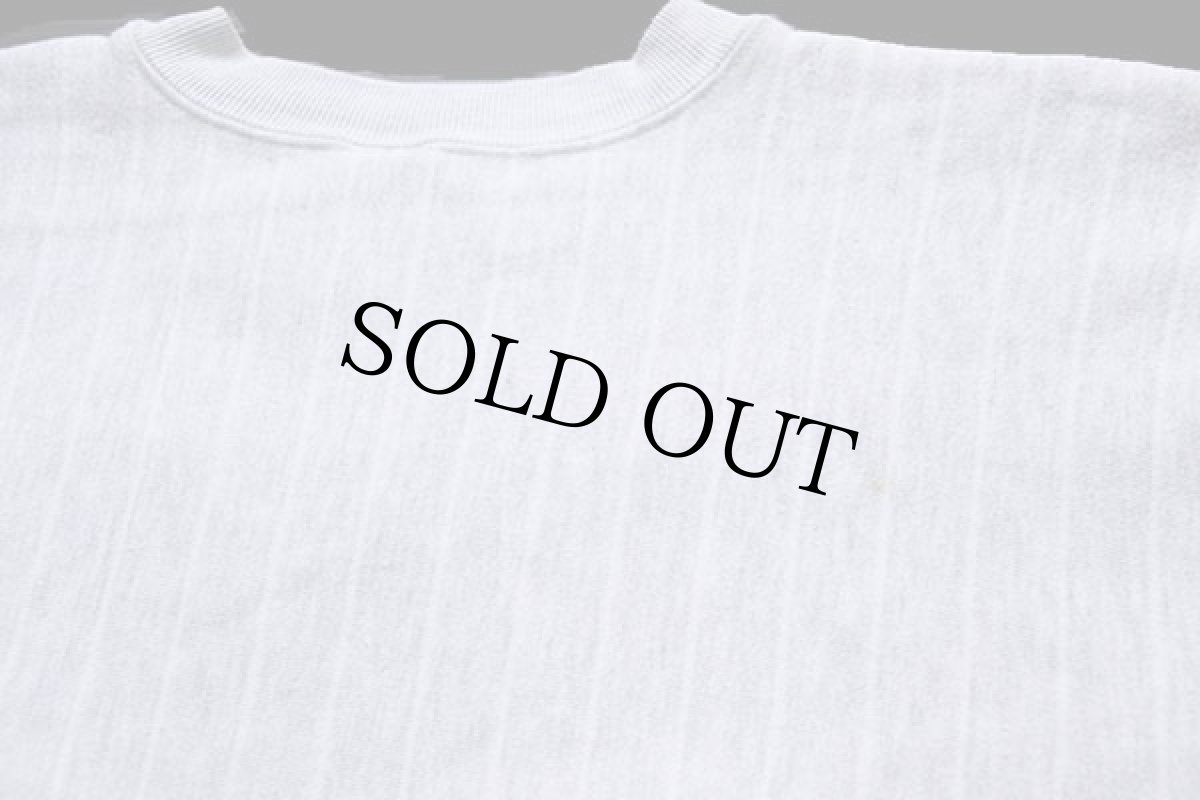 画像5: 90s USA製 INDIANA HOOSIERS ストライプ リバースウィーブ スウェット 杢ライトグレー XL (5)