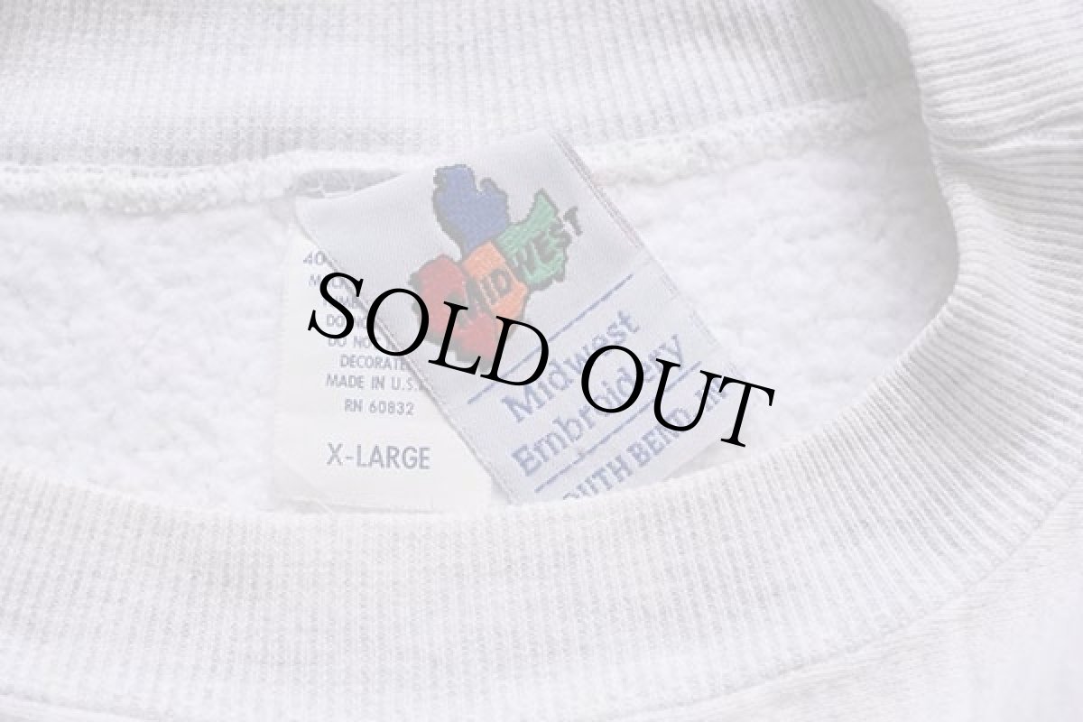 画像4: 90s USA製 INDIANA HOOSIERS ストライプ リバースウィーブ スウェット 杢ライトグレー XL (4)