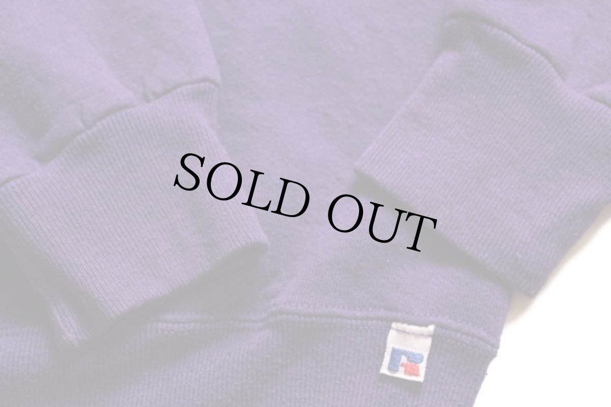 画像6: 90s USA製 RUSSELLラッセル WASHINGTON HUSKIES 発泡プリント 前V スウェット 紫 L (6)