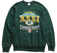 画像1: 90s USA製 PRO PLAYER NFL GREEN BAY PACKERS スウェット 緑 XL (1)