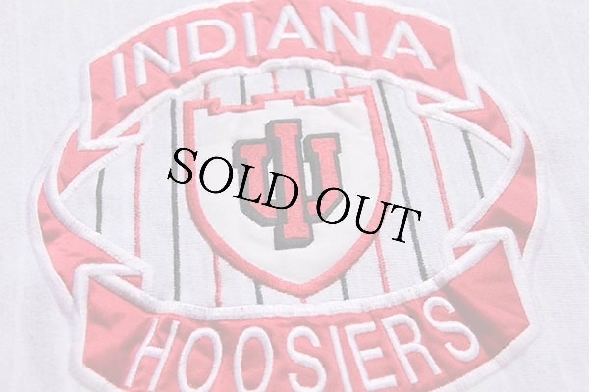 画像3: 90s USA製 INDIANA HOOSIERS ストライプ リバースウィーブ スウェット 杢ライトグレー XL (3)