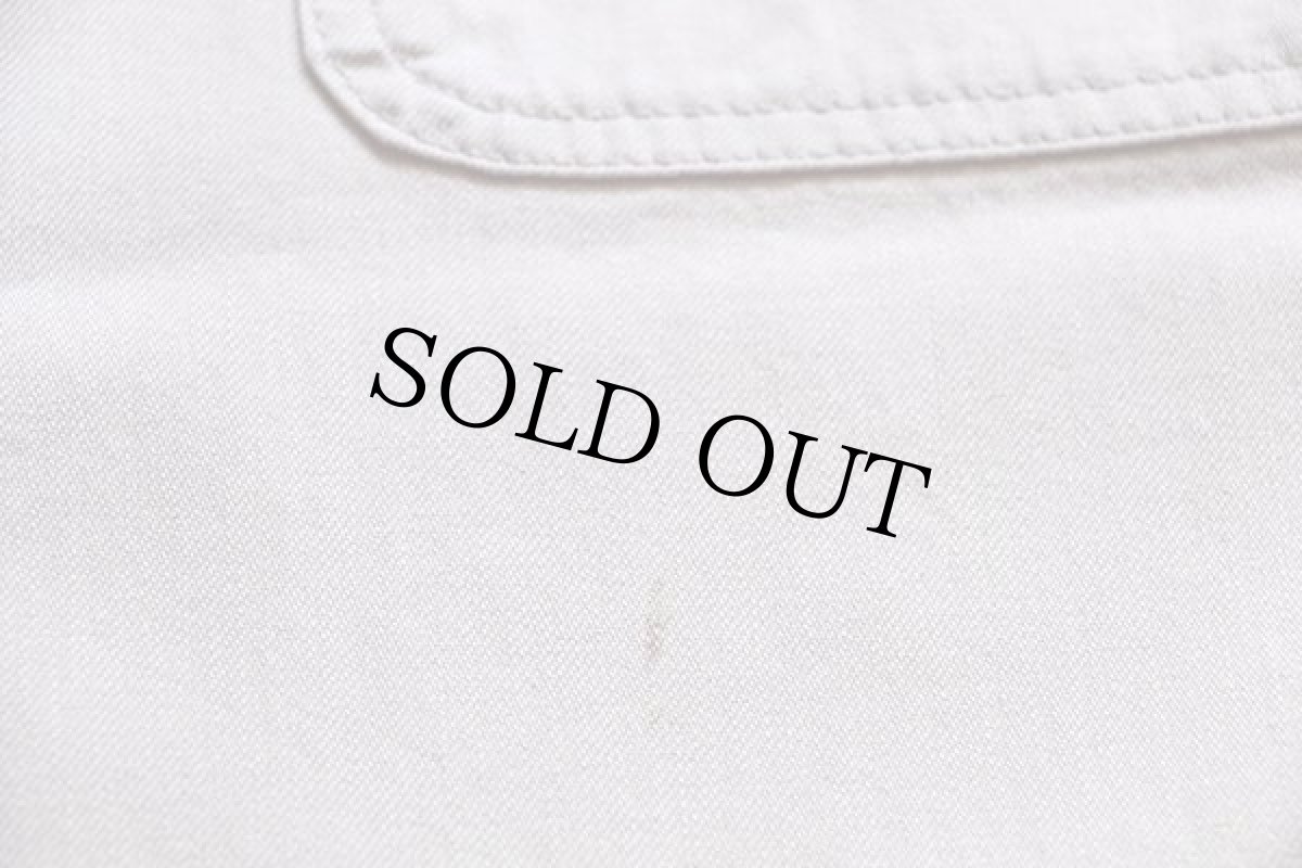 画像5: 90s Levi'sリーバイス ロゴ刺繍 カラーデニムシャツ ベージュ M (5)