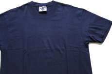 画像1: 90s USA製 Leeリー 無地 コットンTシャツ 紺 L (1)