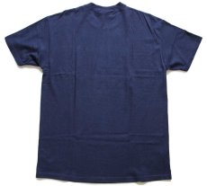 画像3: 90s USA製 Leeリー 無地 コットンTシャツ 紺 L (3)