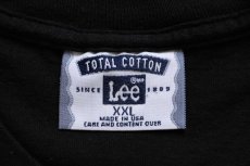画像4: 90s USA製 Leeリー 無地 コットンTシャツ 黒 XXL★特大 (4)