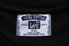 画像4: 90s USA製 Leeリー 無地 コットンTシャツ 黒 XXL★特大 (4)