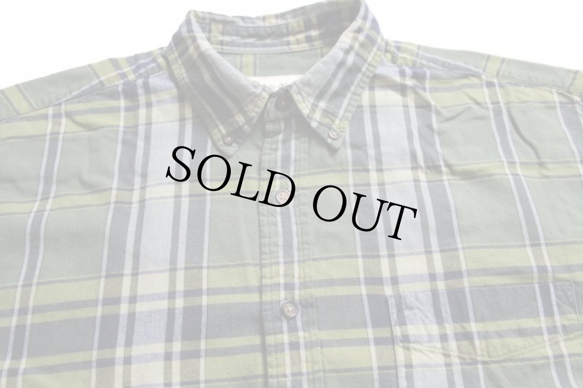 画像3: 90s EddieBauerエディーバウアー タータンチェック ボタンダウン コットンシャツ L (3)