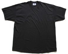 画像2: 90s USA製 Leeリー 無地 コットンTシャツ 黒 XXL★特大 (2)