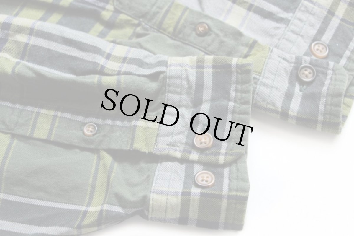 画像6: 90s EddieBauerエディーバウアー タータンチェック ボタンダウン コットンシャツ L (6)
