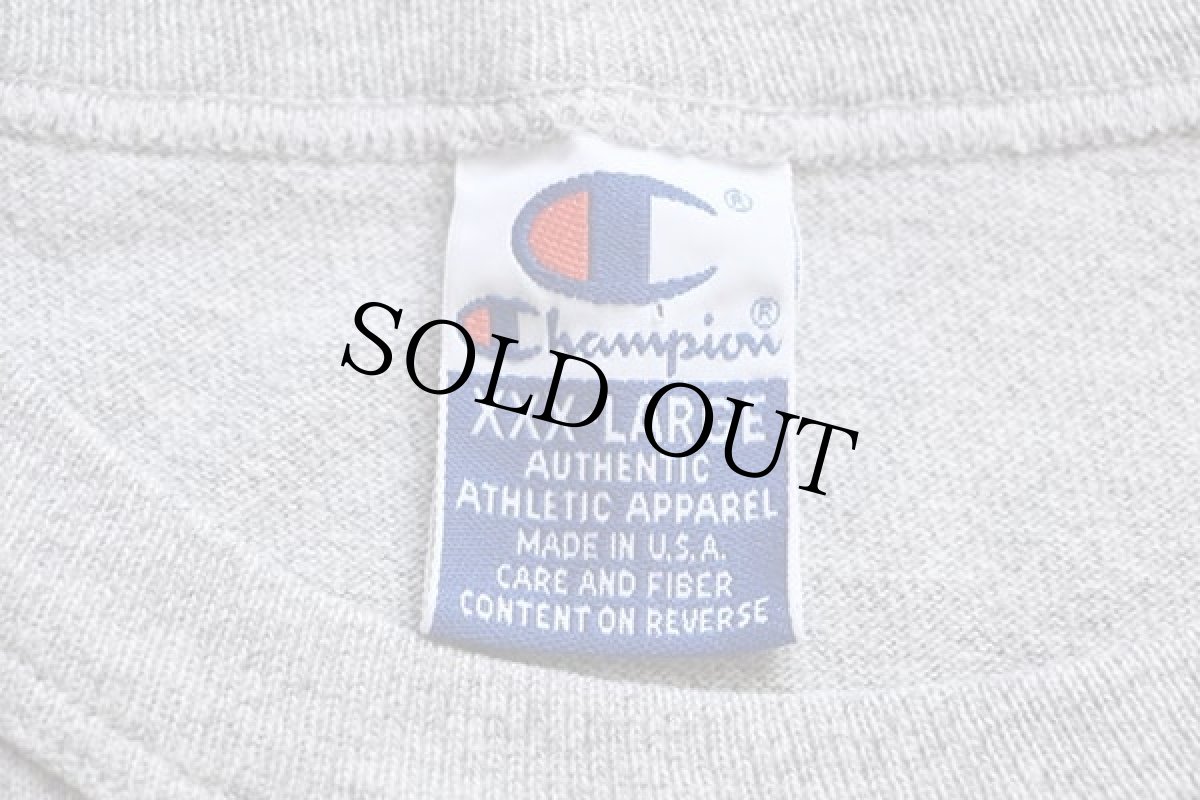 画像5: 90s USA製 Championチャンピオン NOTRE DAME FOOTBALL フットボール Tシャツ 杢グレー XXXL★特大 (5)