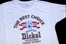 画像1: 80s USA製 GEORGE Dickel TENNESSEE SIPPIN' WHISKY Tシャツ 白 L (1)
