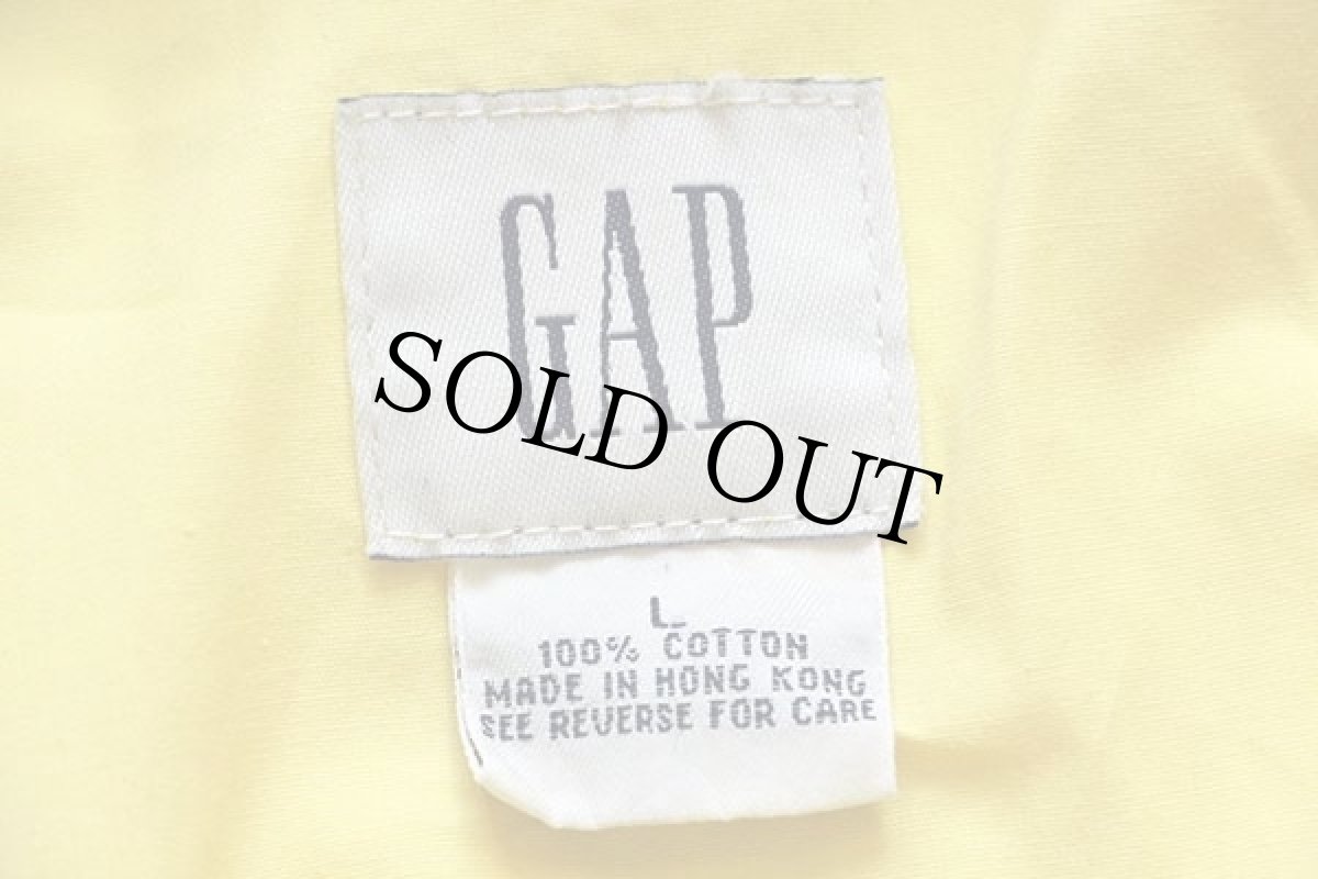 画像4: 90s GAPギャップ コットン アノラックパーカー 黄 L (4)