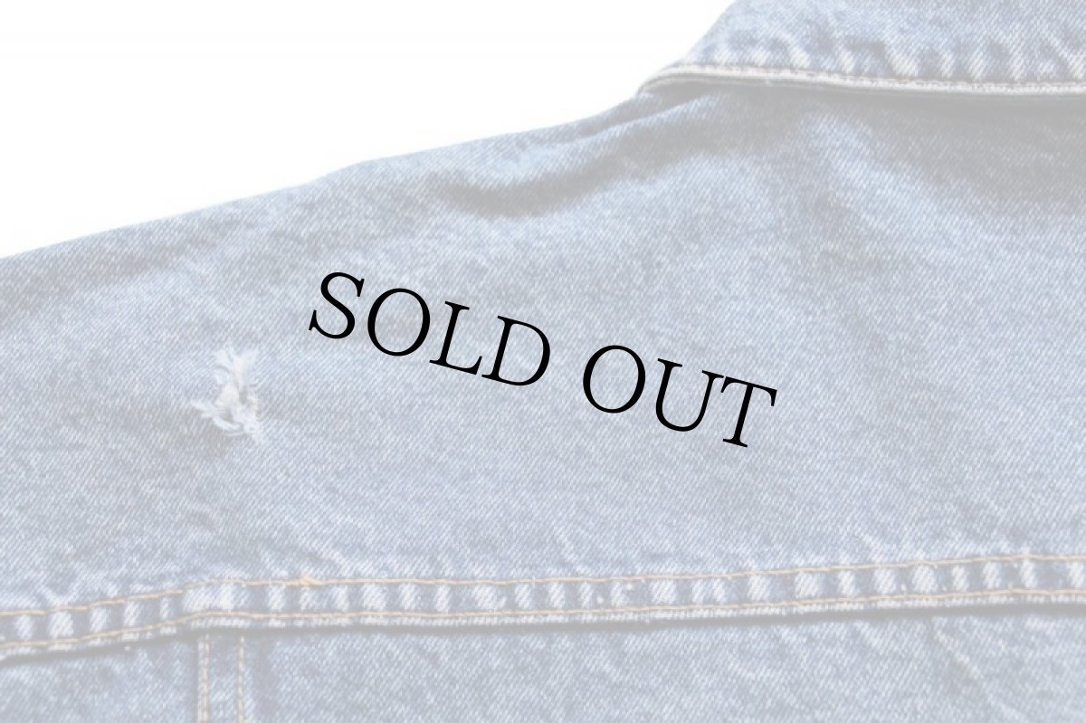 画像7: 90s Warner Bros LOONEY TUNES That's all folks! 刺繍 デニムジャケット XL (7)