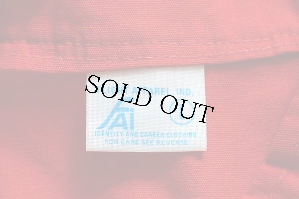 画像4: 70s FLIGHT APPAREL AOPA パッチ付き スタンドカラー ジャケット 赤 L (4)