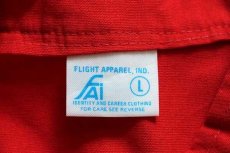 画像4: 70s FLIGHT APPAREL AOPA パッチ付き スタンドカラー ジャケット 赤 L (4)