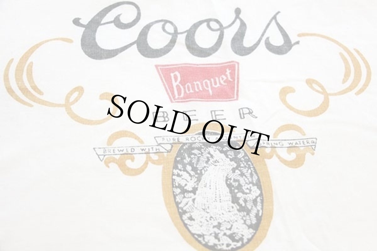 画像3: 70s SEARS Coors BEER ロゴ 染み込みプリント フィットシーツ (3)