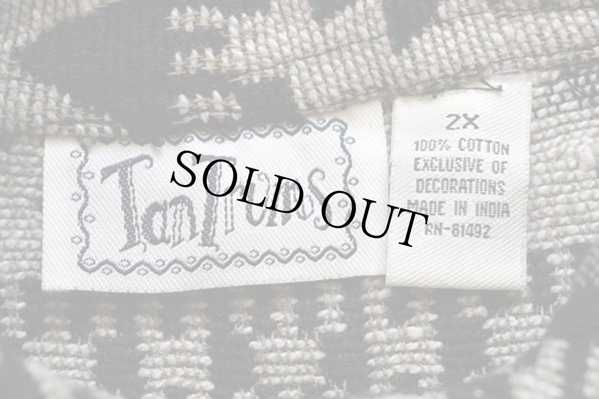 画像4: TanTrums フォークロア柄 コットン ラグジャケット 2X (4)