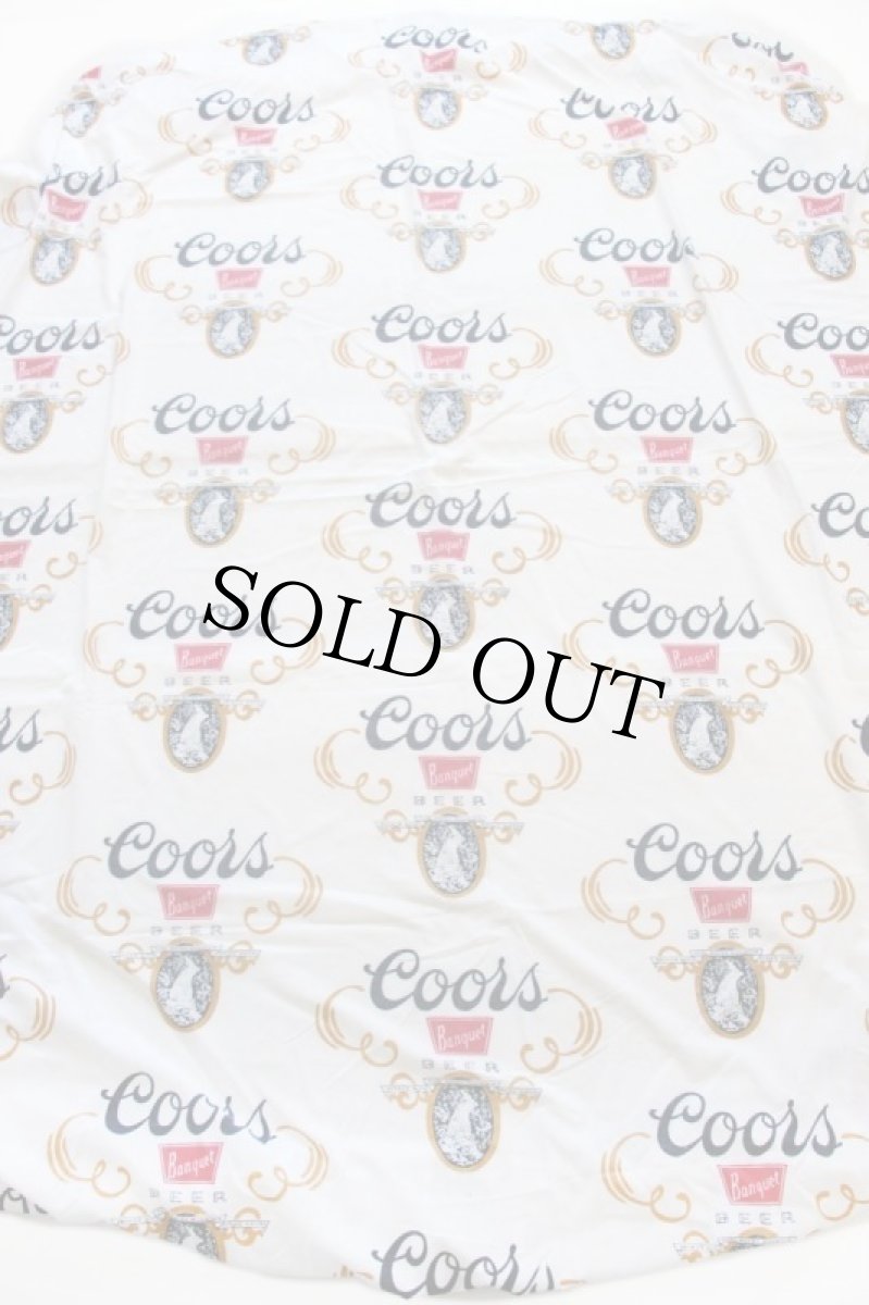 画像2: 70s SEARS Coors BEER ロゴ 染み込みプリント フィットシーツ (2)