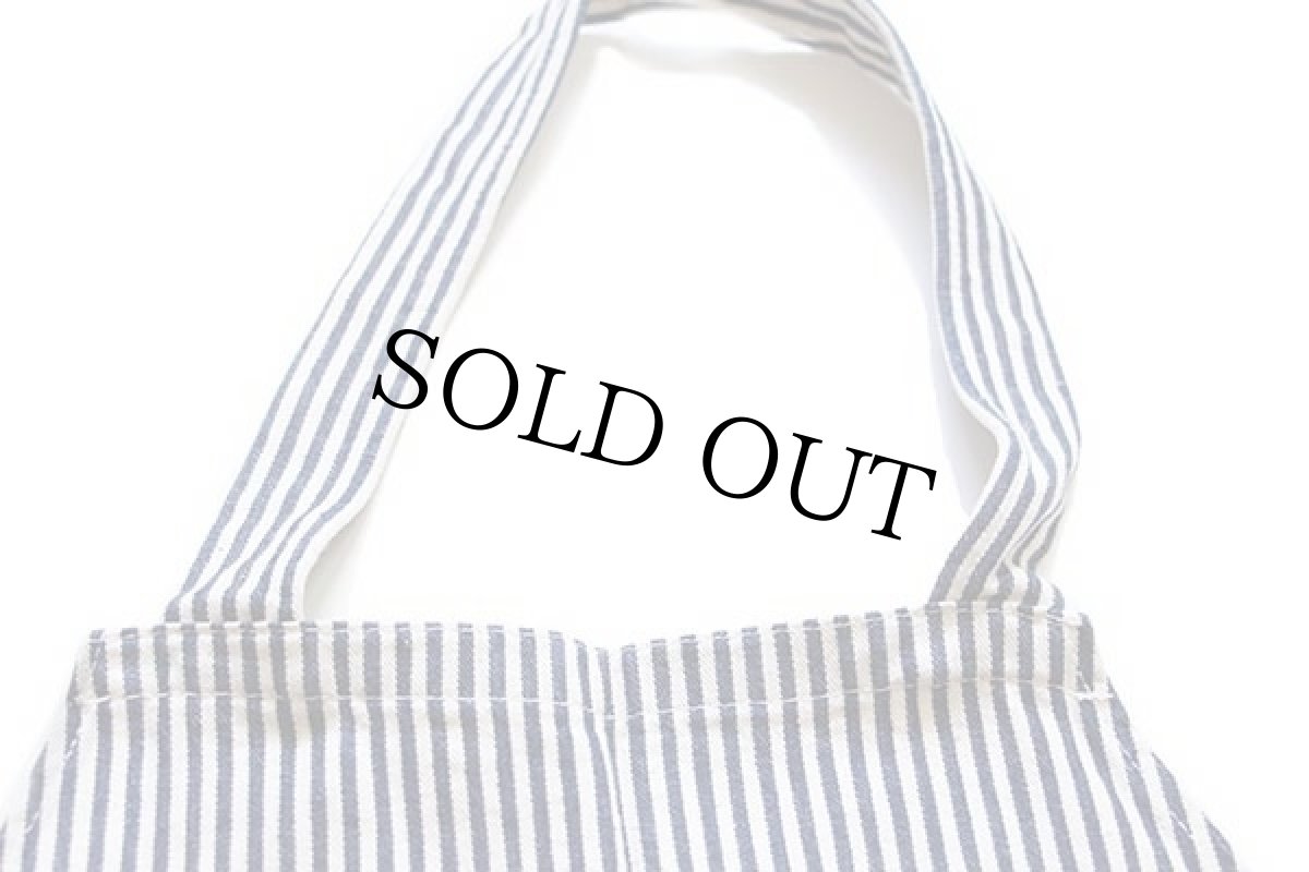 画像5: ビンテージ No Tipping ヒッコリー ストライプ ワークエプロン 紺×白 (5)