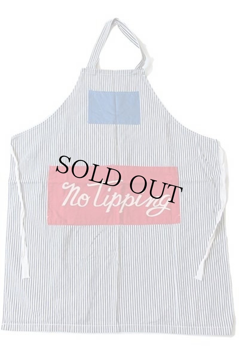 画像2: ビンテージ No Tipping ヒッコリー ストライプ ワークエプロン 紺×白 (2)