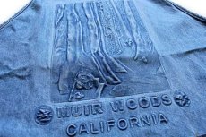 画像4: 90s USA製 MUIR WOODS CALIFORNIA エンボス加工 デニムエプロン (4)