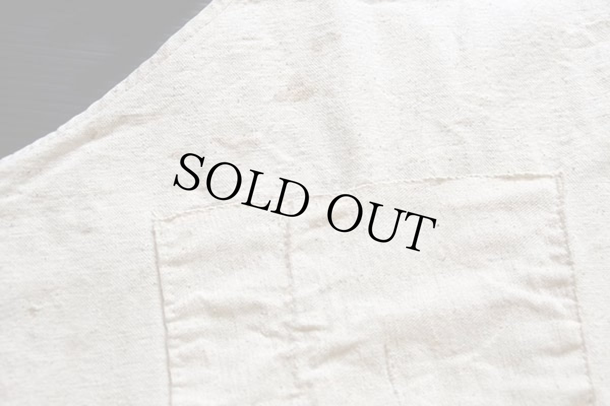 画像5: ビンテージ キャンバス ワークエプロン 生成り (5)