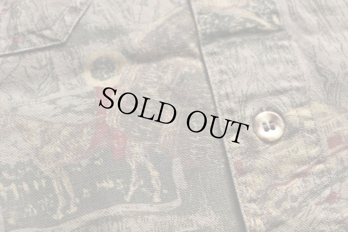 画像6: 90s EddieBauerエディーバウアー Elkhorn Canvas 総柄 コットン キャンバスシャツ L (6)