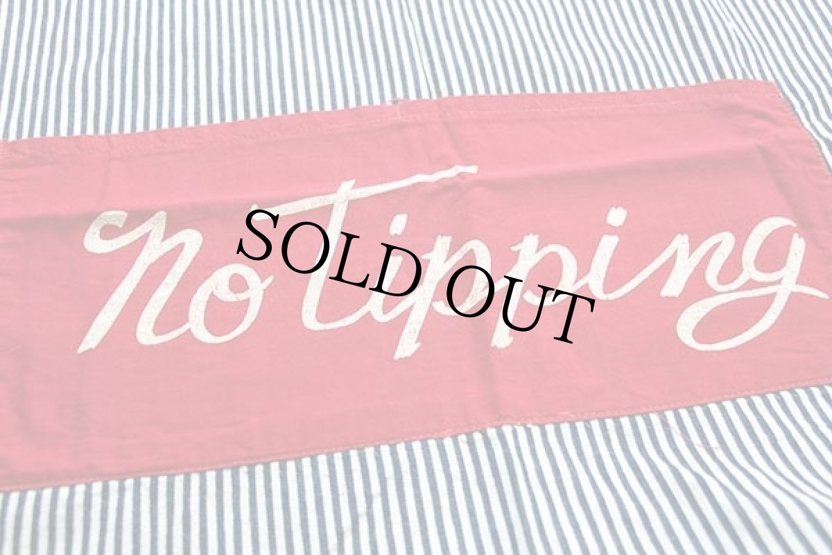 画像4: ビンテージ No Tipping ヒッコリー ストライプ ワークエプロン 紺×白 (4)