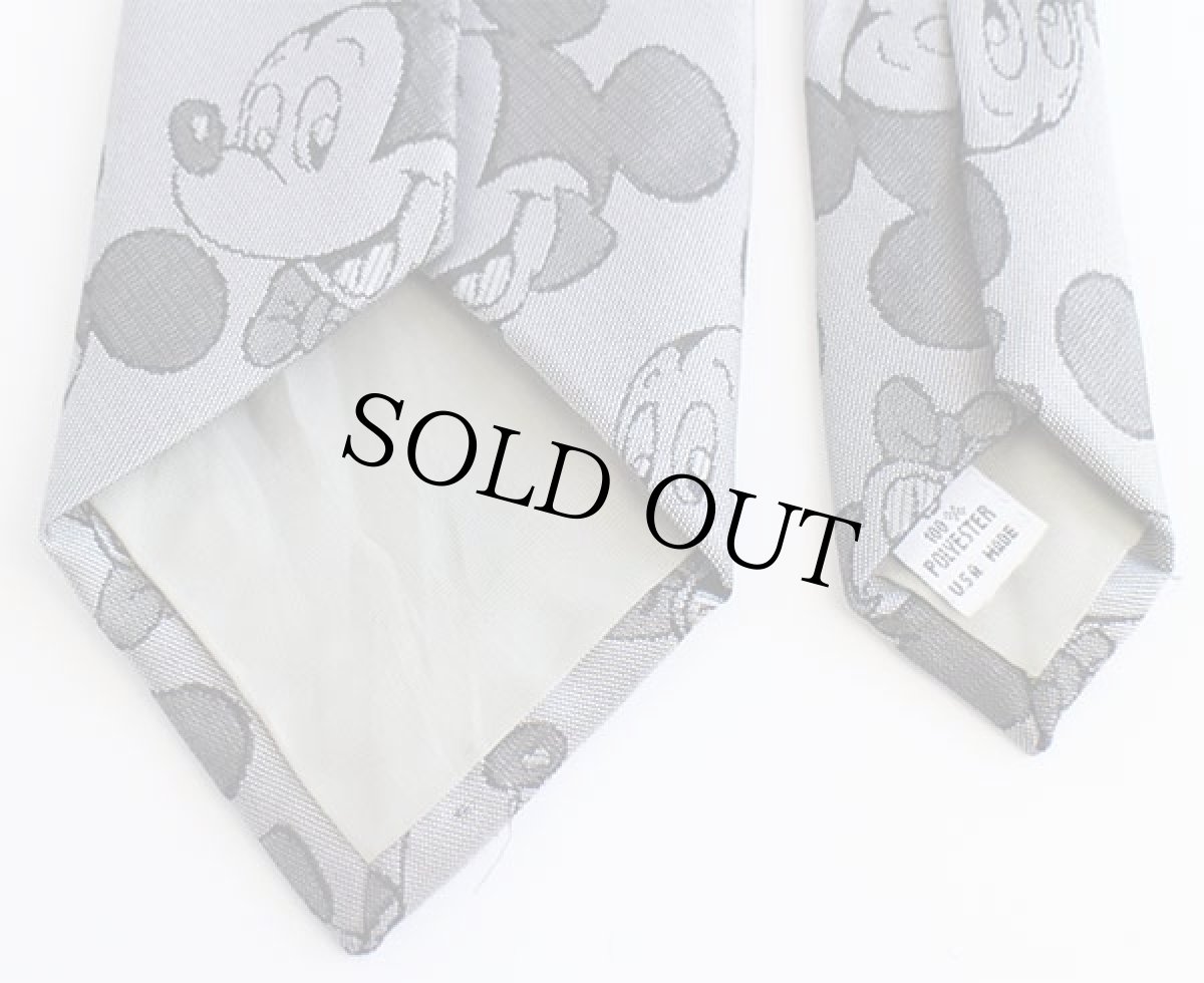 画像4: 90s USA製 Disneyディズニー ミッキー マウス 総柄 ネクタイ (4)