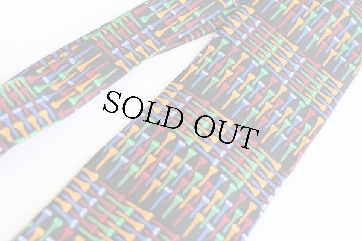 画像3: 90s USA製 RM STYLE GOLF TEE REPEAT ゴルフピン 総柄 シルク ネクタイ (3)