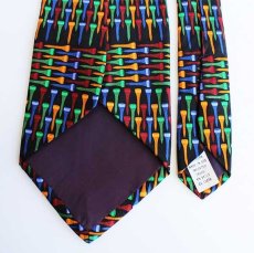 画像5: 90s USA製 RM STYLE GOLF TEE REPEAT ゴルフピン 総柄 シルク ネクタイ (5)