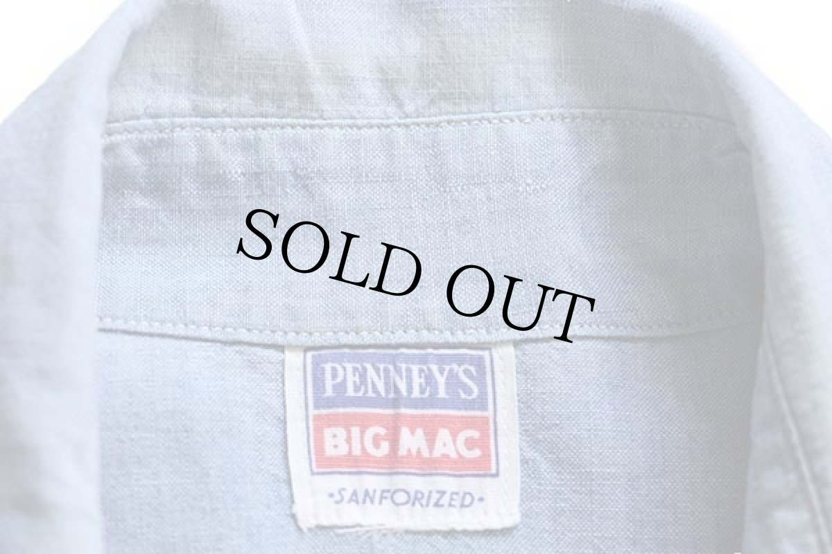 画像4: 50s PENNEY'S BIGMACビッグマック コットン シャンブレーシャツ 14.5 (4)
