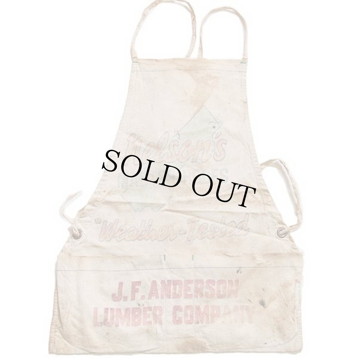 画像2: ビンテージ J.F.ANDERSON LUMBER キャンバス ワークエプロン 生成り (2)