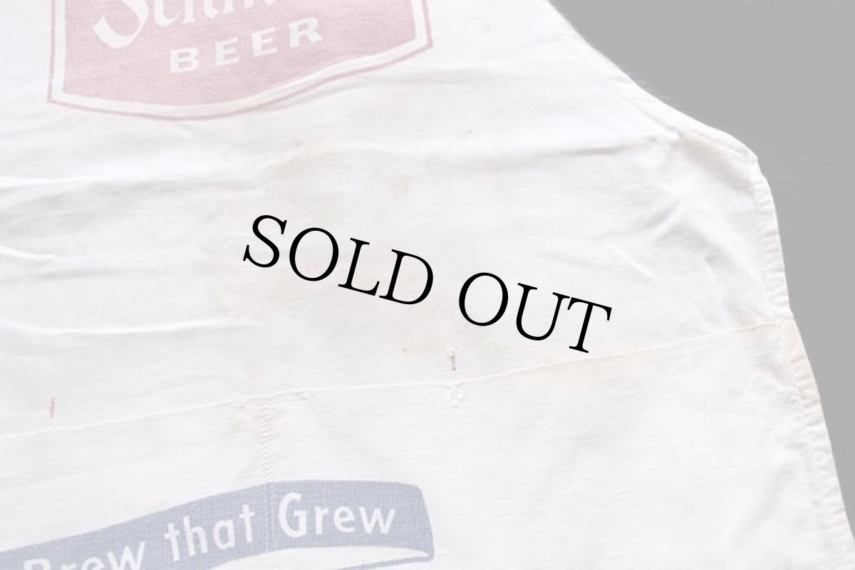 画像5: ビンテージ Schmidt BEER キャンバス ワークエプロン 白 (5)