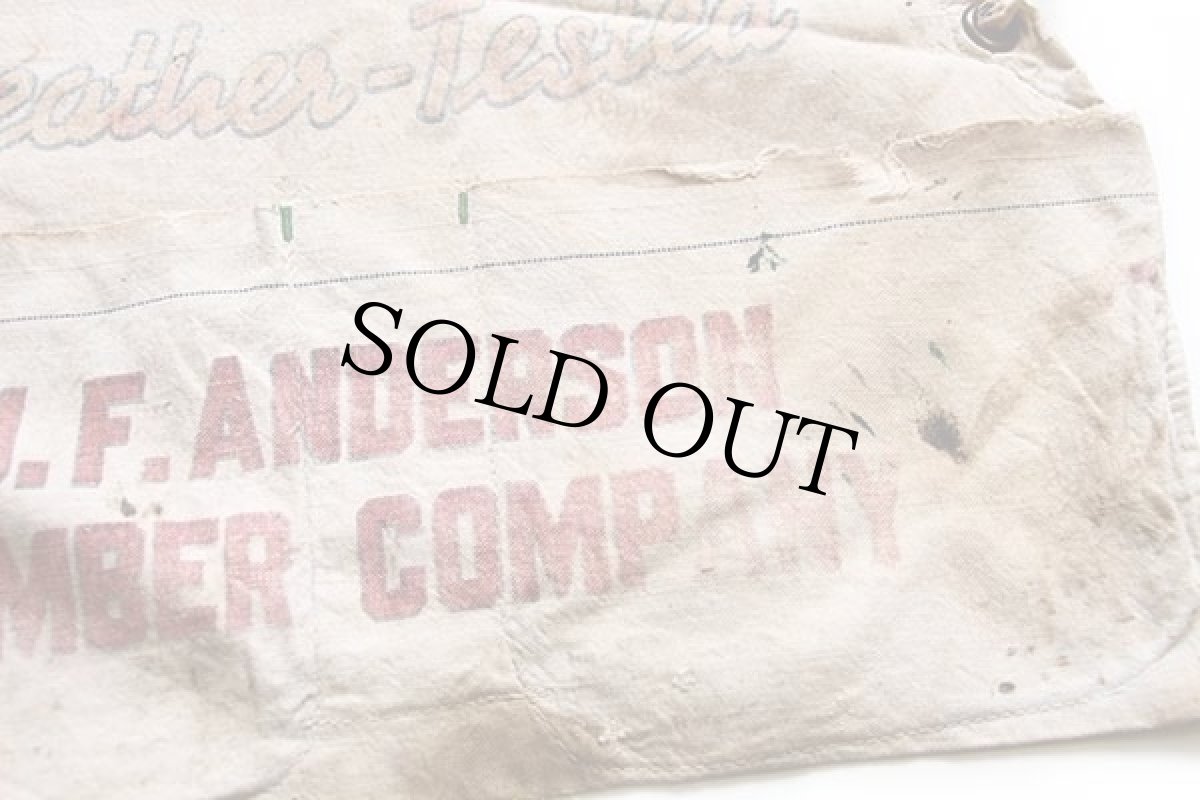 画像5: ビンテージ J.F.ANDERSON LUMBER キャンバス ワークエプロン 生成り (5)