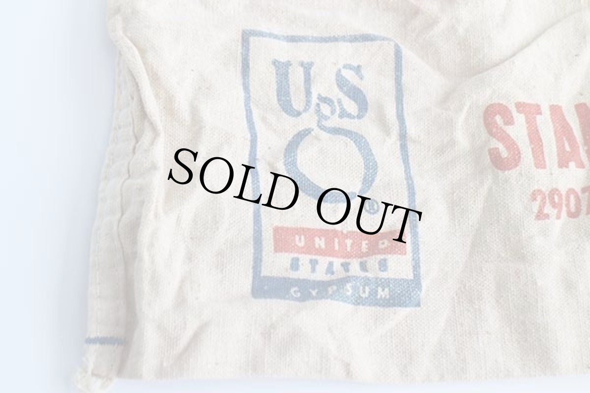 画像6: ビンテージ UNITED STATES GYPSUM キャンバス ワークエプロン 生成り★前掛け (6)