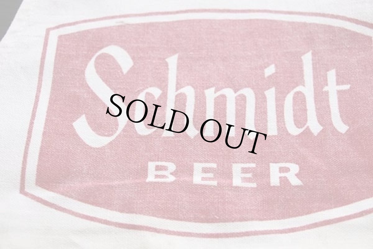画像4: ビンテージ Schmidt BEER キャンバス ワークエプロン 白 (4)