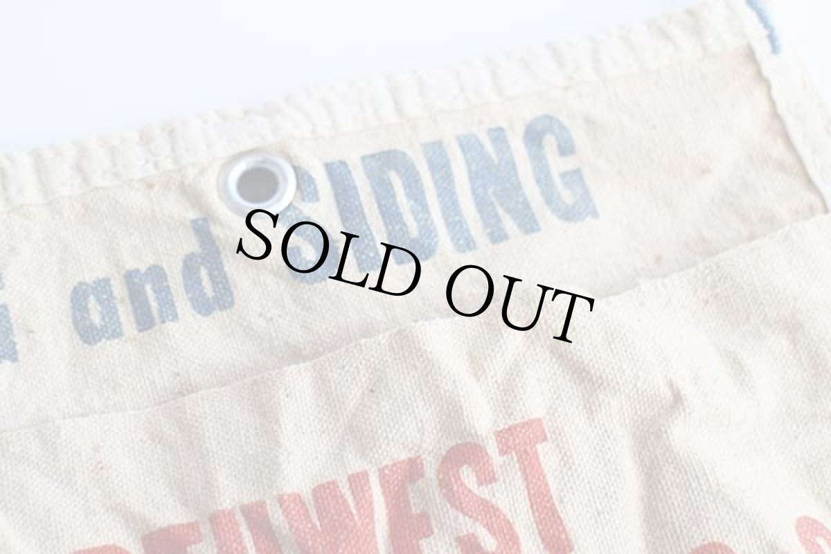 画像3: ビンテージ UNITED STATES GYPSUM キャンバス ワークエプロン 生成り★前掛け (3)