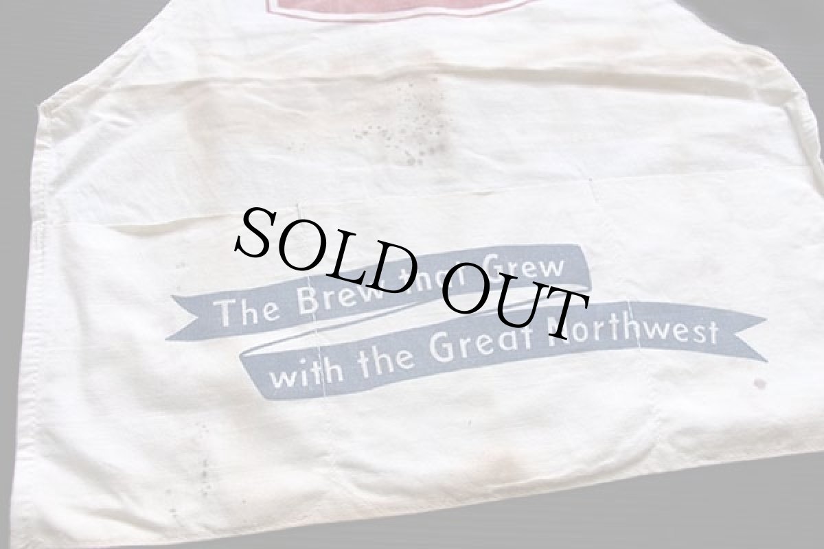 画像5: ビンテージ Schmidt BEER キャンバス ワークエプロン 白 (5)