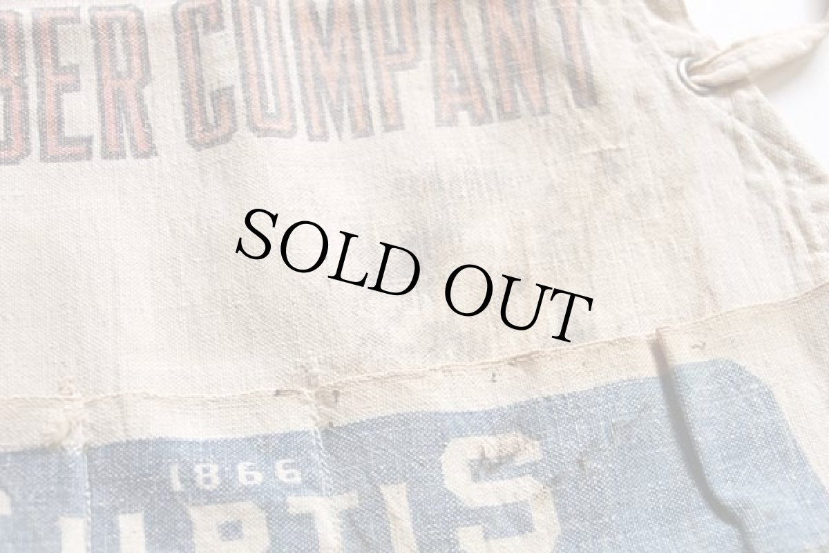 画像5: ビンテージ MIDWEST LUMBER キャンバス ワークエプロン 生成り (5)