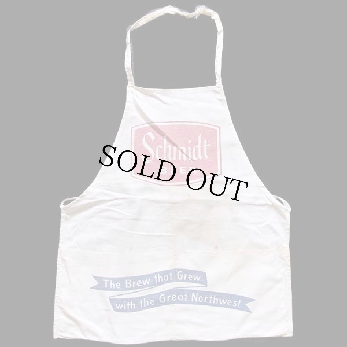 画像2: ビンテージ Schmidt BEER キャンバス ワークエプロン 白 (2)