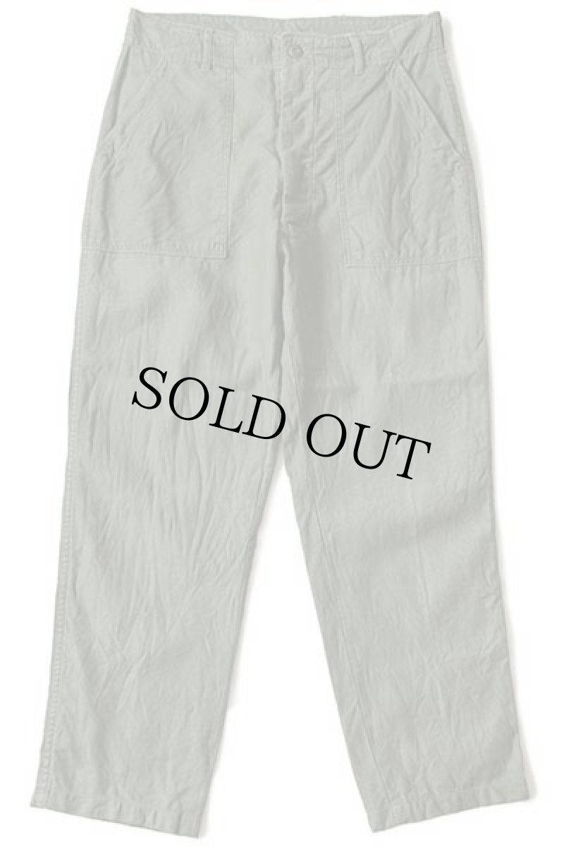 画像2: 70s 米軍 U.S.ARMY コットンサテン ユーティリティ ベイカーパンツ カスタム オリーブグリーン w34★B (2)