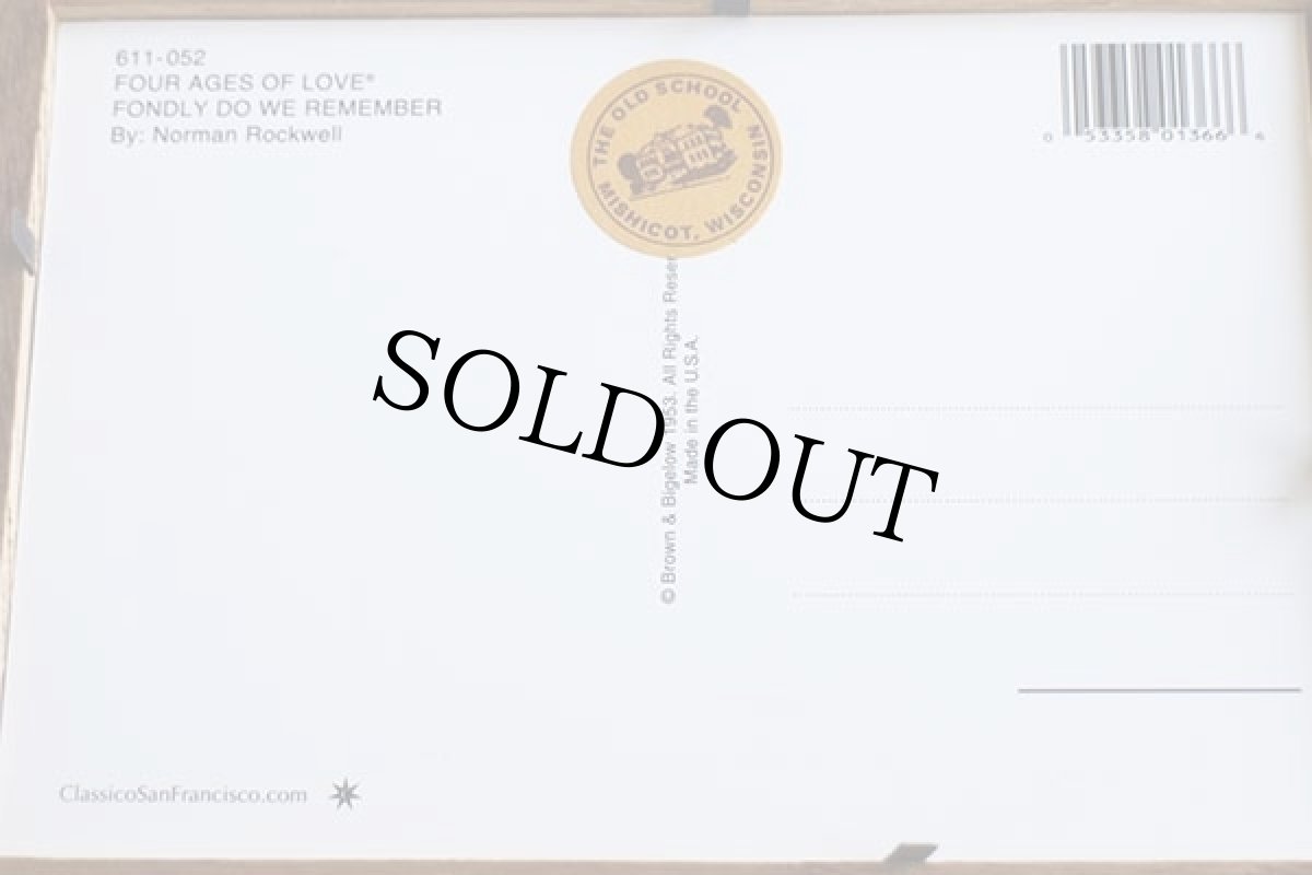 画像5: Norman Rockwellノーマン ロックウェル FOUR AGES OF LOVE FONDLY DO WE REMEMBER ポストカード ウッドフレーム入り (5)