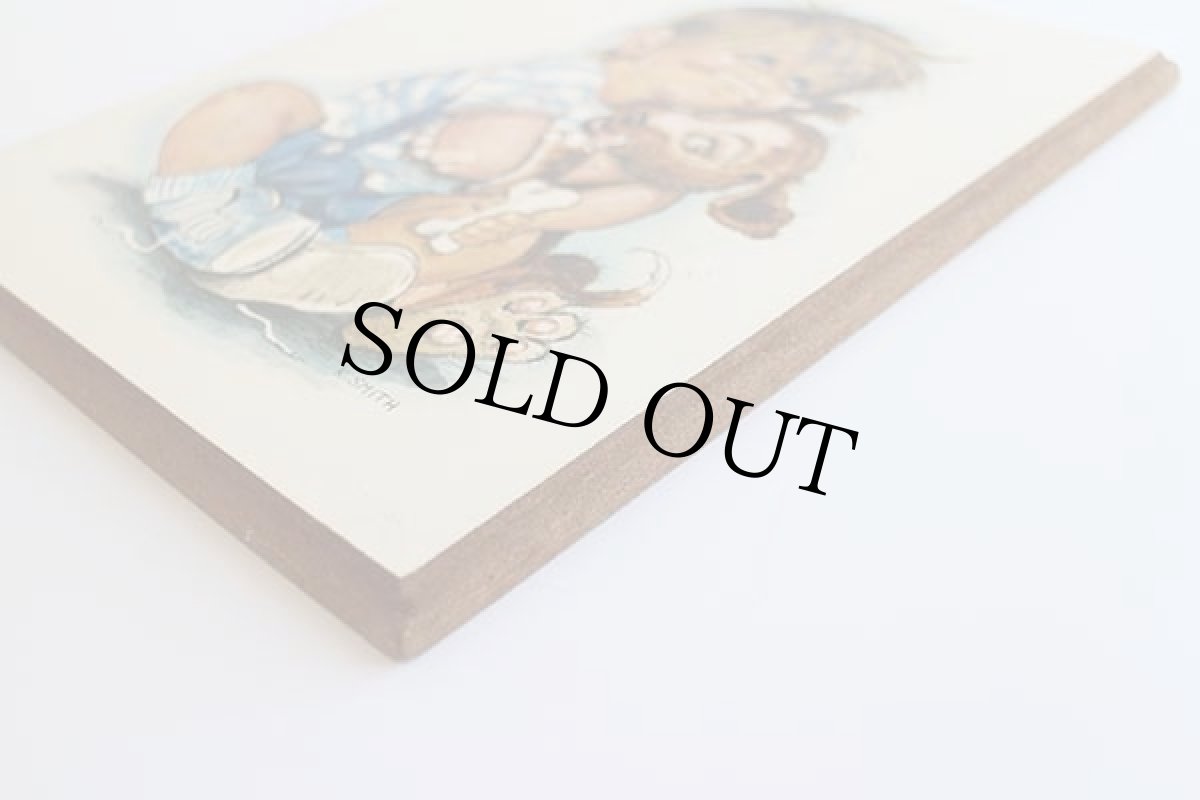 画像4: K.SMITH 少年 子犬 ペイント ウォールデコ (4)