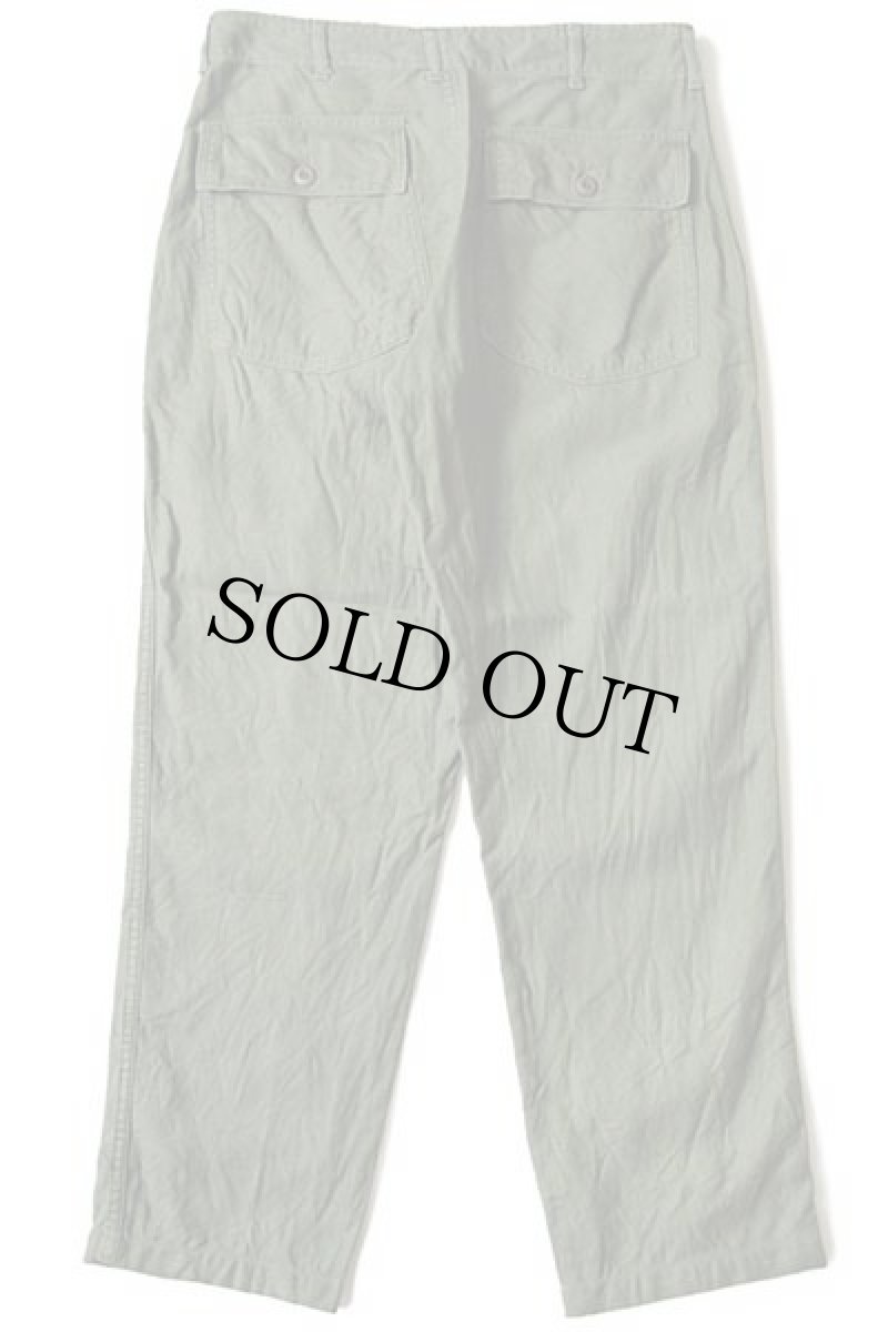 画像3: 70s 米軍 U.S.ARMY コットンサテン ユーティリティ ベイカーパンツ カスタム オリーブグリーン w34★B (3)