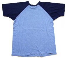 画像3: 70s WESTSIDE SCHOOL コットン ラグランTシャツ 杢ブルー×紺 (3)