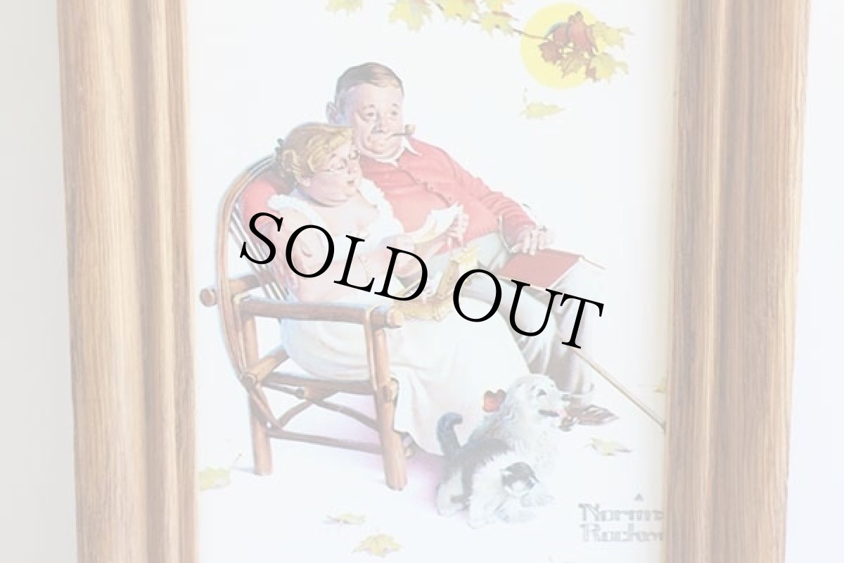 画像2: Norman Rockwellノーマン ロックウェル FOUR AGES OF LOVE FONDLY DO WE REMEMBER ポストカード ウッドフレーム入り (2)