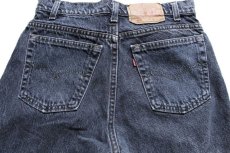 画像5: 90s USA製 Levi'sリーバイス 550 先染め ブラック デニムパンツ w30 L32★アシッド (5)